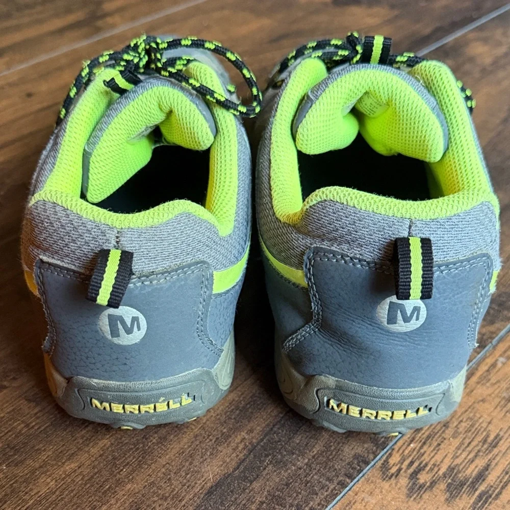Merrell Kids' Grey and Neon Green Trail Shoes